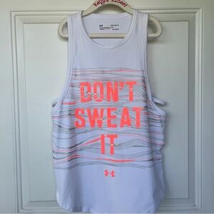•Under Armour• Girls HeatGear Fitted “Don’t Sweat It” Tank Top - Size Large